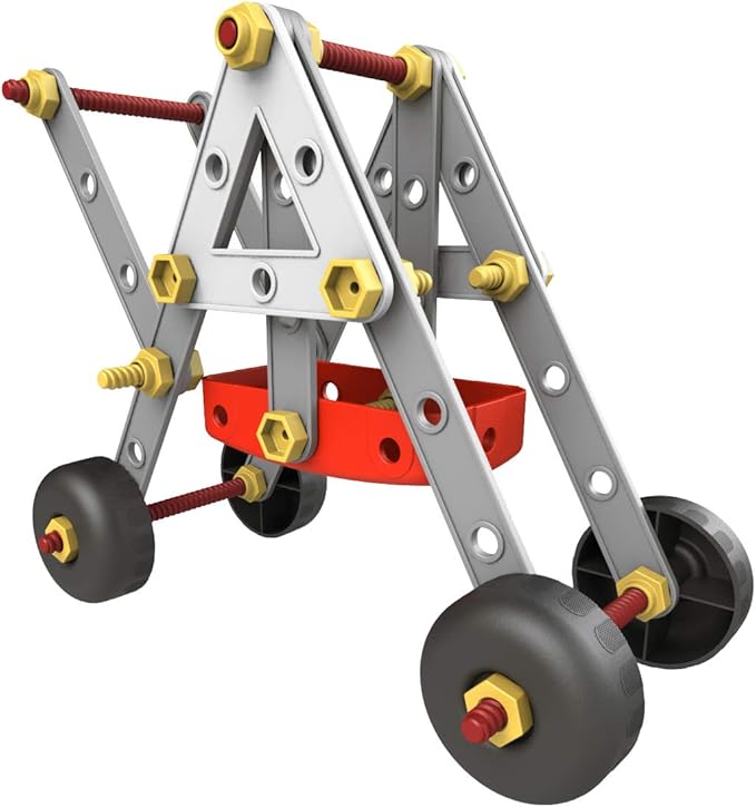 Miniland Educational - Activity Mecaniko Builder Set (191 Pieces) Red/Yellow/Charcoal Color