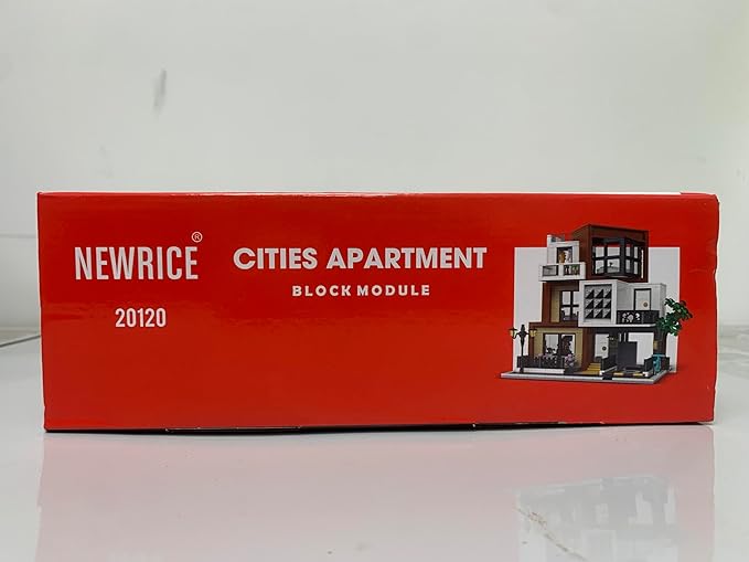 Modern Villas Architecture Building Kit with LED Lights,3 Levels Villas Apartment Building Blocks Toy,for 12+Year Teen,Adul（1399 Pieces）