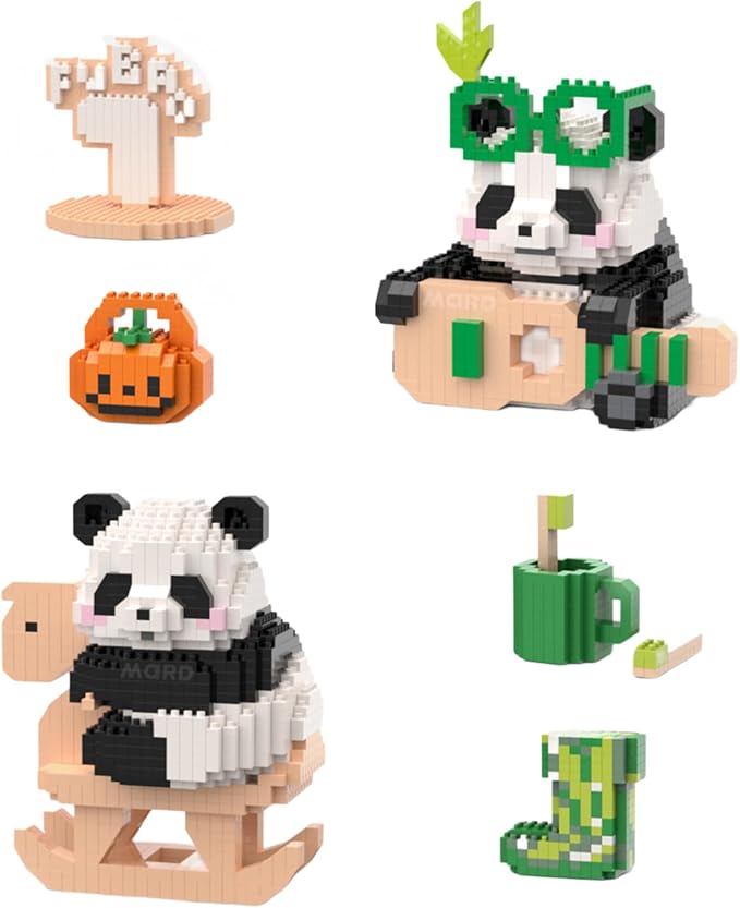 QMEAKMONY Mini Building Blocks Panda Sets Cute Micro Mini Panda Building Bricks for Adults Micro Nano Bricks Perfect Party Favors for Teenagers(1782 PCS)