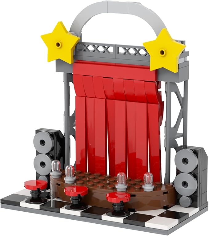 MOOXI-MOC FNAF Small Stage Building Set,Creative Cute Building Blocks Children Kits,Halloween for Kids(139pcs)