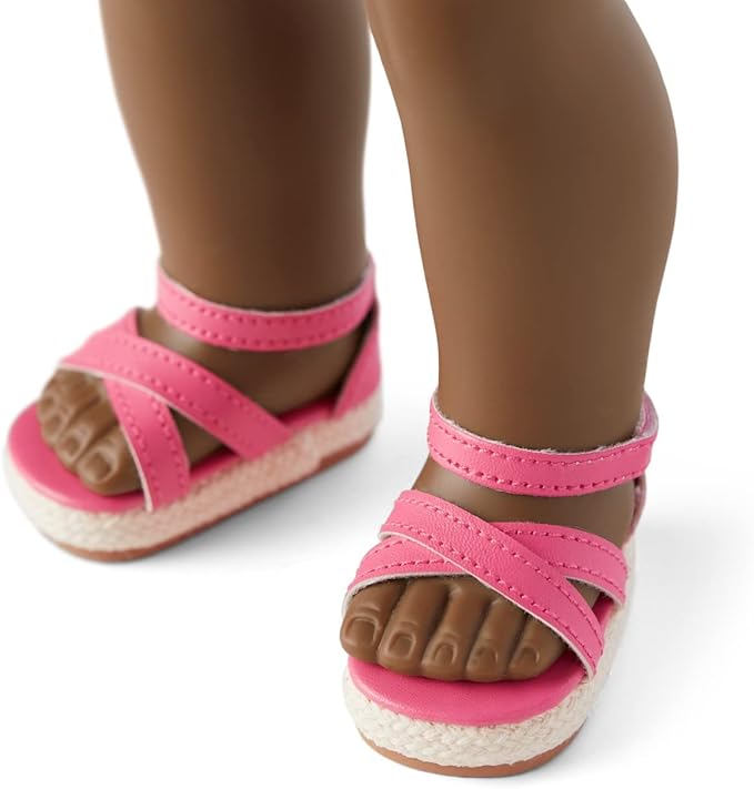 American Girl Truly Me 18-inch Doll #109 with Gray Eyes, Brown Hair w/Bangs & Highlights, Very Deep Skin, Dress, For Ages 6+