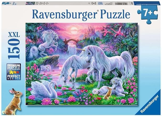 Ravensburger Unicorns in Sunset Glow - 150 Piece Jigsaw Puzzle for Kids | Unique Piece Design | Enhances Creativity | Perfect for Family Bonding | Fun and Educational Toy