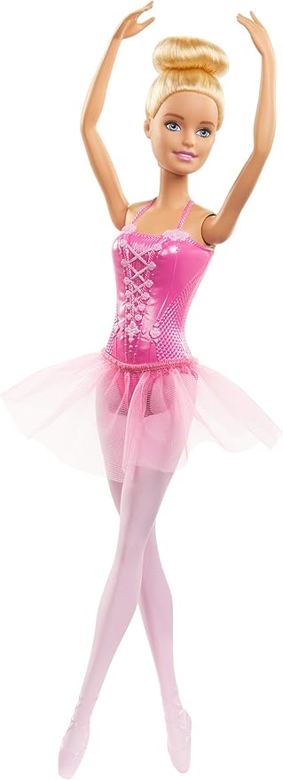 Barbie Ballerina Doll, Blonde Wearing Removable Pink Tutu, Sculpted Toe Shoes & Ballet Arms