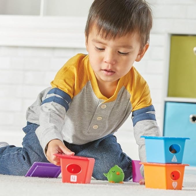 Learning Resources Peek-a-Bird Learning Buddies - 15 Pieces, Age 18 Months+ Toddler Learning Activities, Preschool Toys, Educational Toy for Color Teaching