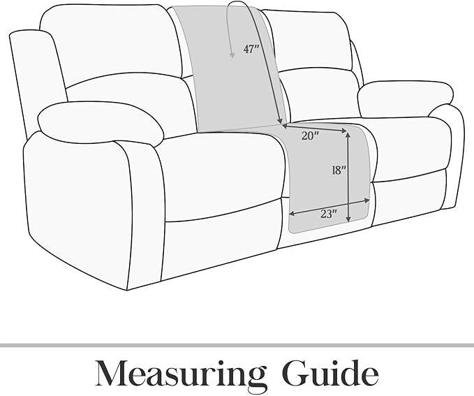 TOMORO Non-Slip Recliner Sofa Cover - 100% Waterproof Recliner Chair Slipcover Furniture Protector, Washable Couch Cover with Elastic Straps for Dog and Kids, Dark Gray, 23 Inch Middle