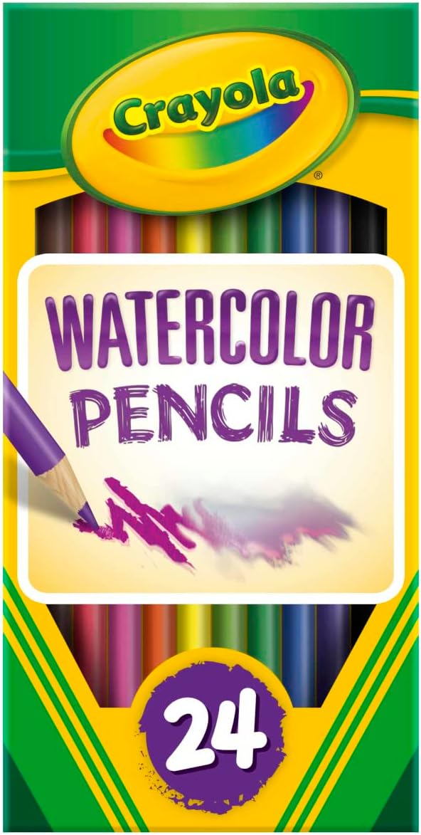 Crayola Watercolor Colored Pencils (24ct), Watercolor Paint Alternative, Watercolor Pencil Set for Kids, Art Supplies, Gift for Kids, 3+