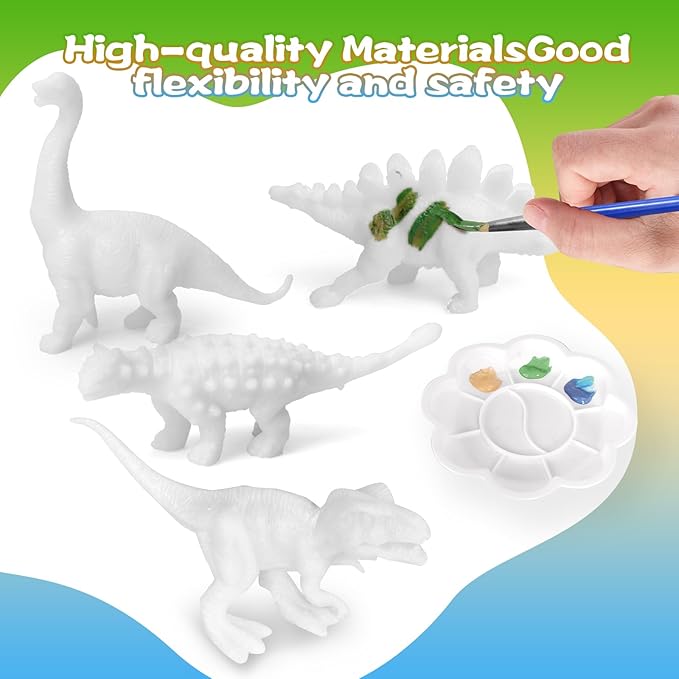 Dinosaurs Painting Kit Pack 8 for Girls & Boys Dino Party Favors, Birthday Party Favors, Art & Crafts Activity, Great for Easter Basket Stuffers