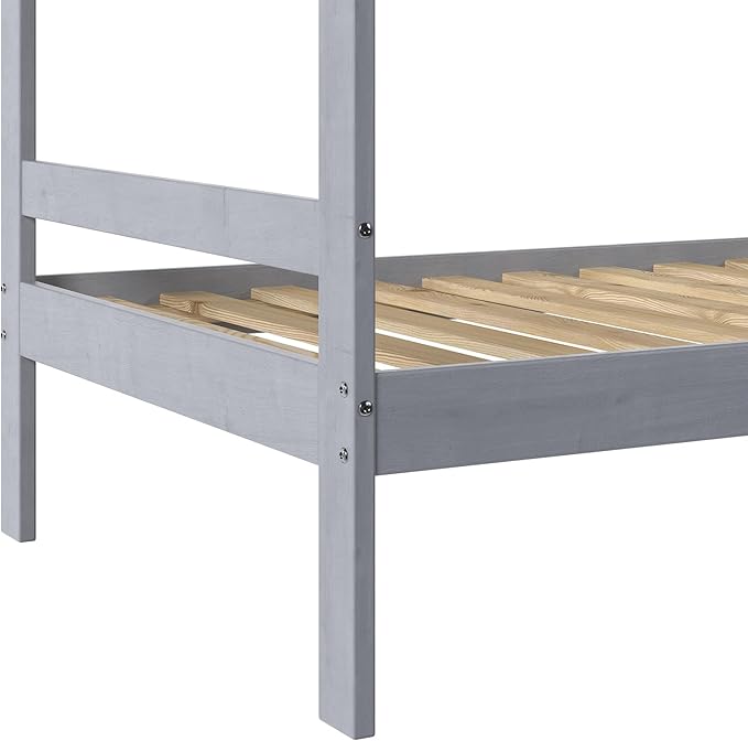 Walker Edison Modern Twin-Size Children's Bed Frame Bedroom, Twin-Size, Grey