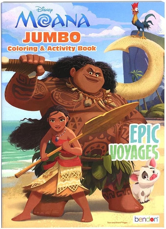 Disney Moana Coloring and Activity Book Super Bundle for Kids Toddlers ~ 2 Deluxe Moana Books with Stickers, Posters, Activity Pages and More (Moana Party Set)