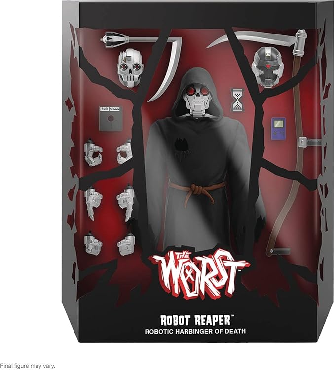 Super7 ULTIMATES! The Worst Robot Reaper - 7" The Worst Action Figure with Accessories Collectibles and Retro Toys