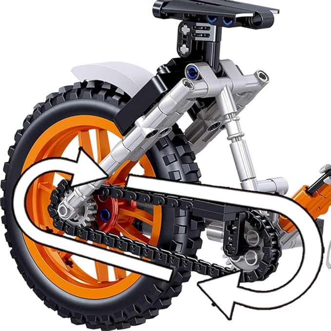 ENHANA Motorcycle Building Blocks Bike Cycle Compatiable with Tech Set Mountain Bike Building Kit Toy STEM Educational Bike Building Set for 6-10 Years Old Boys