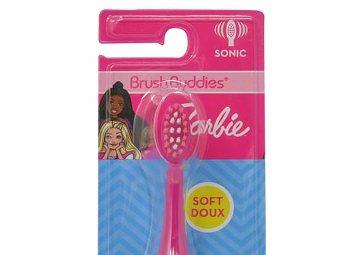 Brush Buddies Barbie Battery Powered Sonic Toothbrush for Kids, Children, Boys, Girls. (Blippi Electric Toothbrush), Pink