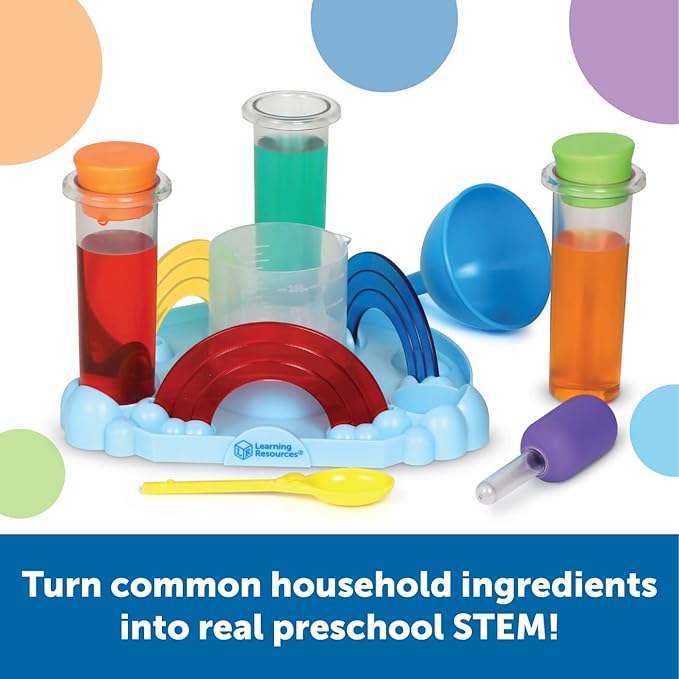Learning Resources Rainbow Reactions, 14 Pieces, Ages 4+, Preschool Science Lab, Science Kits, Science Experiments for Kids, STEM Toys for Kids