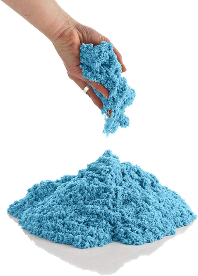 2 Pound Refill Pack - Moldable Indoor Play Sand in Resealable Bag Blue