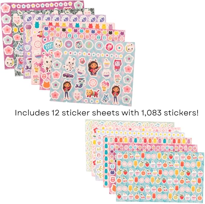 Innovative Designs Gabbys Dollhouse Creative Coloring Canvas Painting and Activity Set for Kids, 1000+ pcs