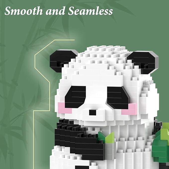 Mini Building Blocks- Leaning Panda, Party Favors- Micro Blocks Panda Toy for Kids 6 7 8 9 10+, Mini Blocks Building Sets for Adults, Easter/Birthday for Boys and Girls(610PCS)