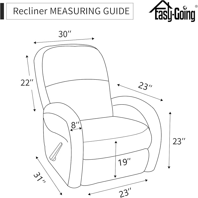 Easy-Going 100% Dual Waterproof Recliner Cover Stretch Soft Couch Cover for Dogs, Sofa Slipcover for Recliner Couch Leakproof Furniture Protector for Kids, Pets Ivory