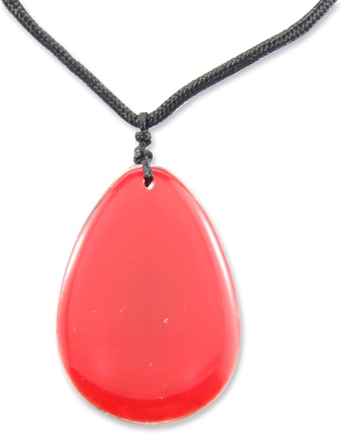 REALBUG Black Scorpion Necklace, Red, Large
