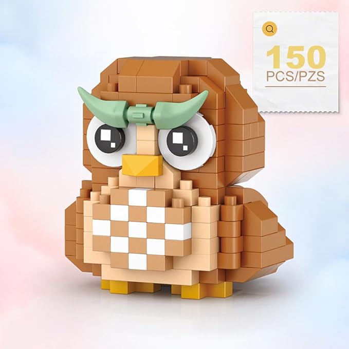 Aetheria Mini Blocks Owl Building Animal Set 150 Pieces Creative Home Decor Building Toy Bricks for Kids or Adult Advent Calendar 2024