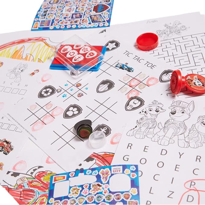 Innovative Designs Nickelodeon Paw Patrol The Movie Deluxe Activity Set with Carrying Tin, Coloring Sheets, Tattoos, Stickers, & Art Supplies