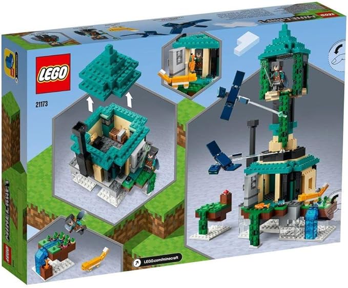 LEGO Minecraft The Sky Tower 21173 Fun Floating Islands Building Kit Toy with a Pilot, 2 Flying Phantoms and a Cat; New 2021 (565 Pieces)