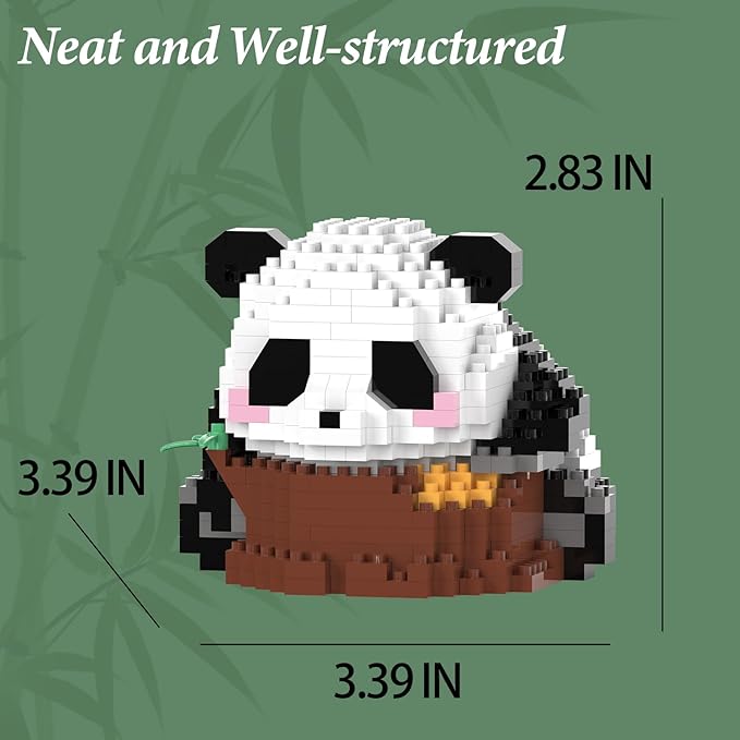 Mini Building Blocks, Party Favors- Micro Blocks Panda Toy for Kids 13 14 15 16+, Mini Blocks Building Sets for Adults, Easter/Birthday for Teens(554 PCS) (Laid-Back Panda)