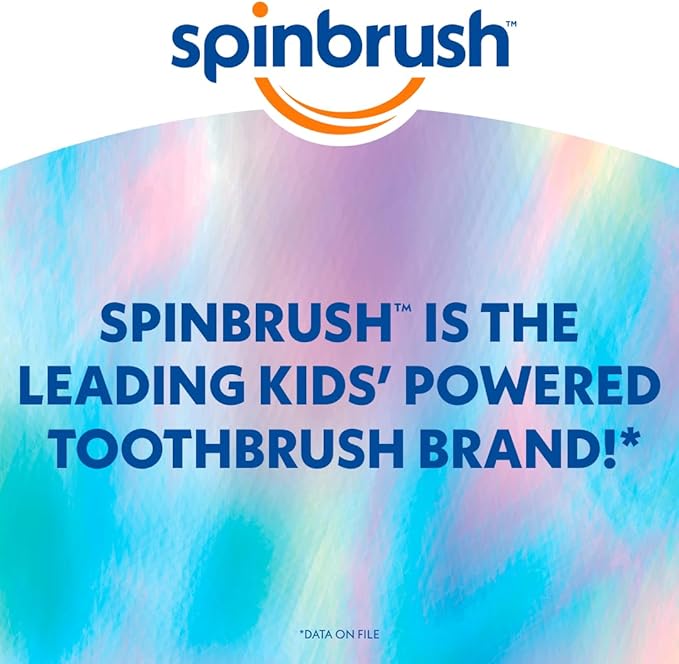 Spinbrush Mermaid & Unicorn Kids Toothbrush Value Pack, Battery-Powered Electric Toothbrush, Soft Bristles, Batteries Included, 2-Pack