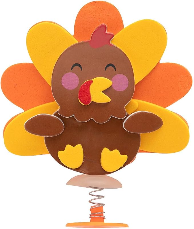Fun Express Turkey Character Pop-Up Craft Kit - Makes 12