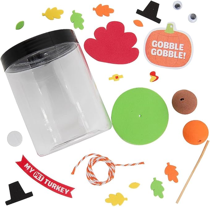 Fun Express PET Turkey in A JAR CK-6 - Craft Kits - 6 Pieces