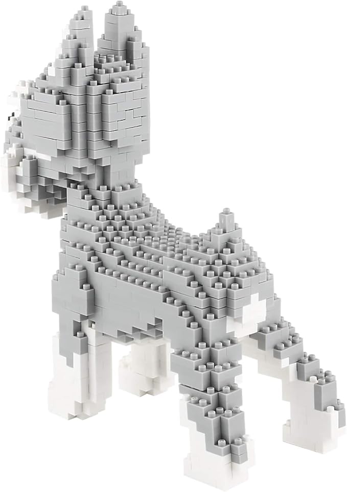 Larcele Dog Micro Building Blocks Pet Mini Building Toy Bricks,880 Pieces KLJM-02 (Schnauzer)