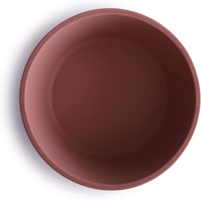 mushie Silicone Suction Bowl | BPA-Free Non-Slip Design (Woodchuck)