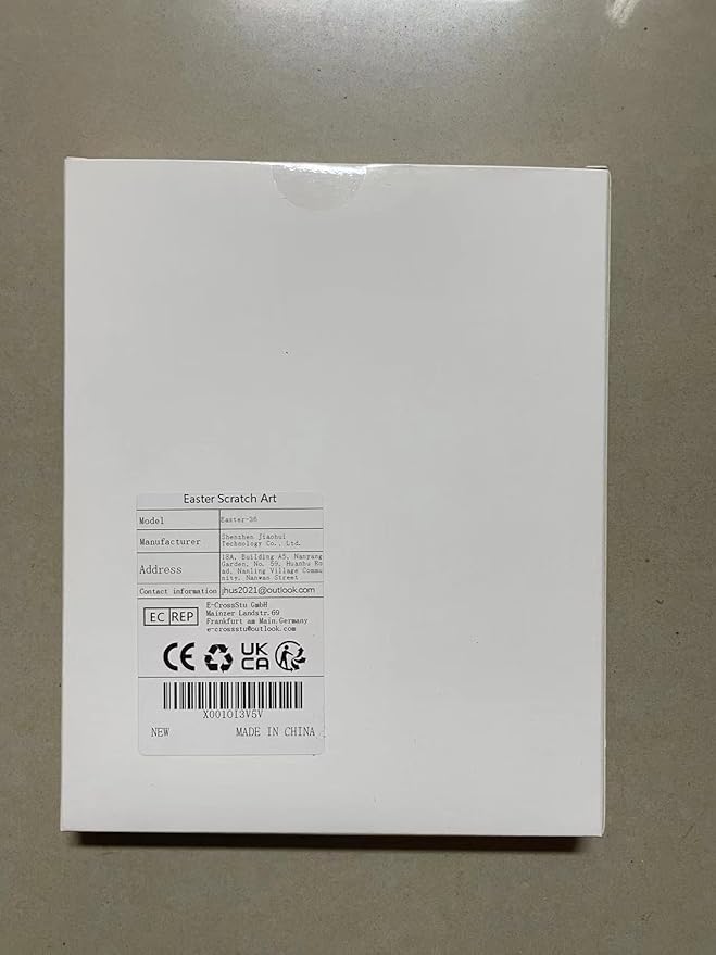 48 Pcs Easter Scratch Crafts for Kids, Rabbit Bunny Carrot Easter Egg Rainbow Scratch Paper Ornaments with Wooden Stick and Ribbon for Easter Party Favors