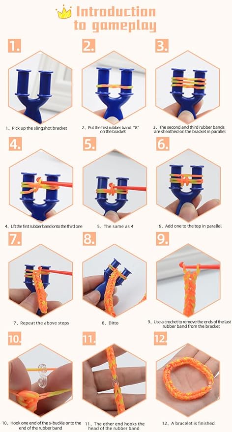 ROYWOO Rubber Bands for Bracelet,Premium Rubber Bands for Bracelet Making Kit DIY,Band Bracelet Mega Refill Kit Girls Gift,Colorful Jewelry Making Kit,Rubber Bands Refill Kit