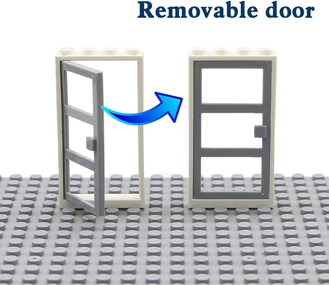 Door Street Lamp Bricks Accessories Toys City House Parts Garden Classic Road Light Building Block Creative DIY Construction