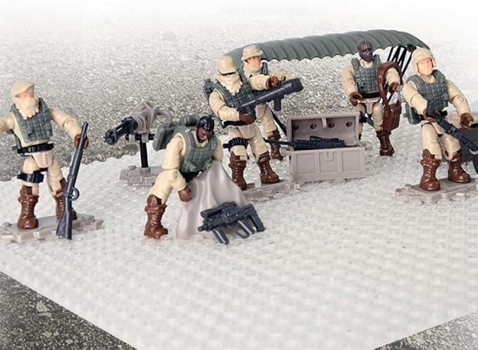 8 PCS Building Block City Policeman Action Mini-Figures with Multiple Military Weapons Accessories SWAT Model Equipment Assembly Building Toys Party Favors Gift for Boys