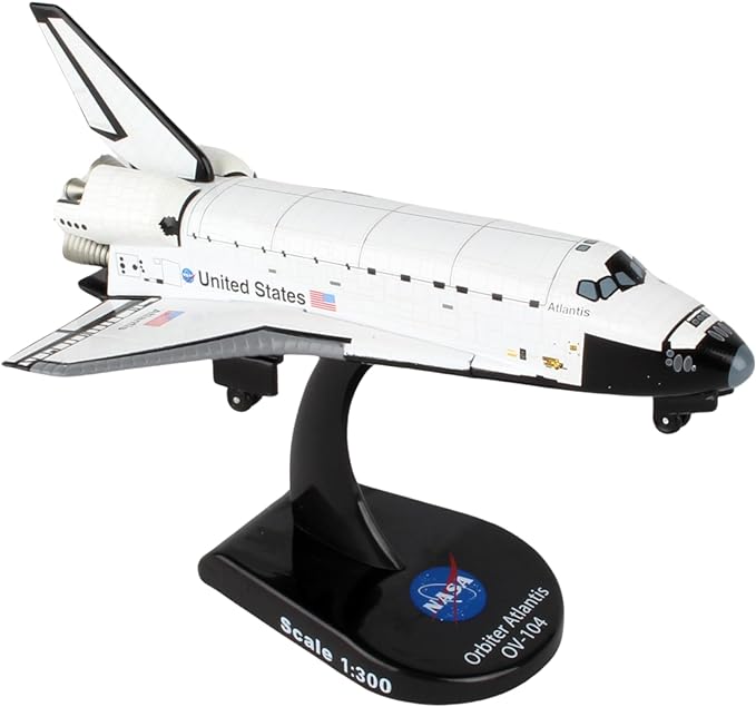 Daron Worldwide Trading PS5823-1 Stamp Orbiter Atlantis Space Shuttle, White