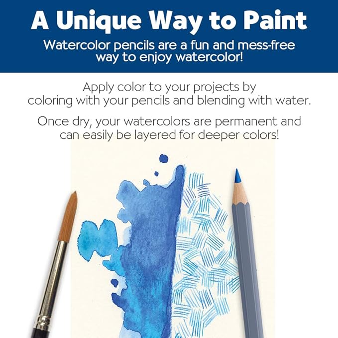 Faber-Castell Grip Watercolor EcoPencils: 12 Watercolor Pencils with Brush, Watercolor and Colored Pencil Set, Art Supplies for Kids