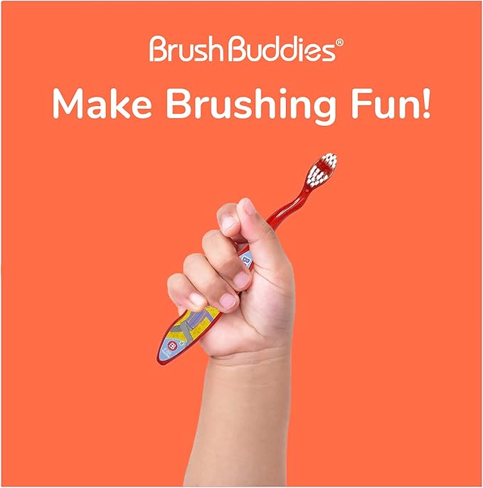 Brush Buddies Blippi Kids Toothbrushes, Manual Toothbrushes for Kids, Toothbrush for Toddlers 2-4 Years, Blippi Childrens Toothbrush, Soft Toothbrushes, 3 Count