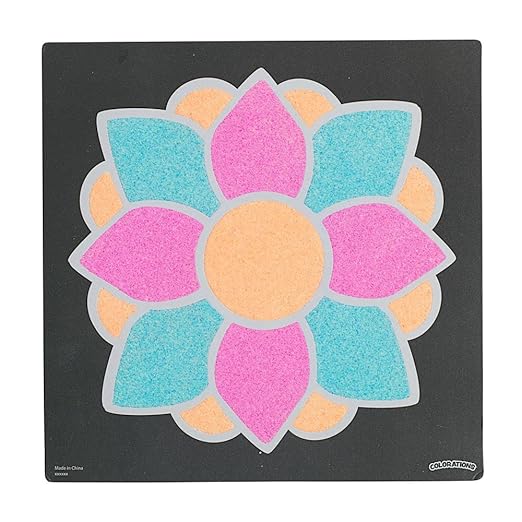 Colorations World of Art - India Rangoli, 6 Designs with Sand - Set of 24