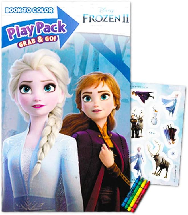 Disney Frozen Paint with Water Super Set for Girls Kids Bundle ~ Deluxe Mess-Free Book with Water Surprise Brush with Mini Coloring Book and Stickers (Disney Frozen Party Supplies)