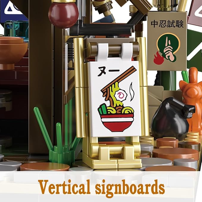 Japanese Ramen Shop Building Blocks Set - Mini Brick Simulation Architecture Construction Toy Ideal Gift Choice for Adult Teen 14+