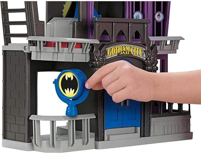 Fisher-Price Imaginext DC Super Friends Gotham City Jail Playset with Batman and Bane Figures for preschool kids ages 3-8 years