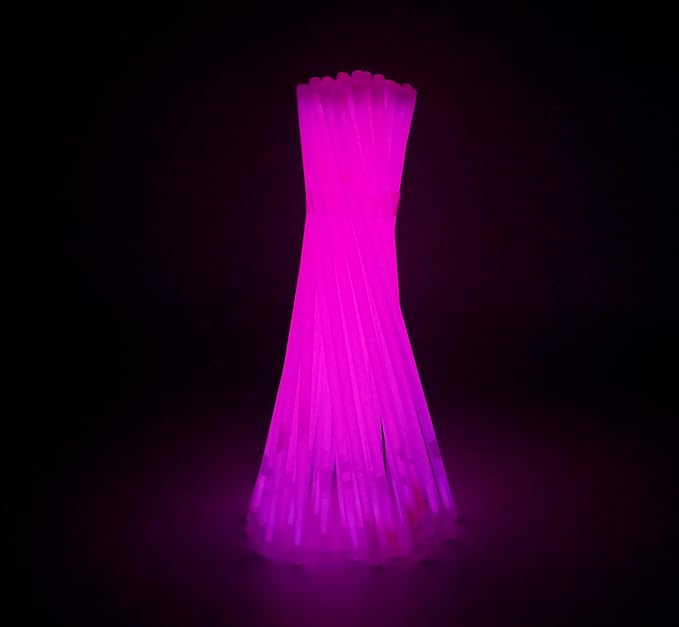 TGXRZX Glow Stick 100PCS, 7.9“, Glow stick bracelet, Glow necklace, use in the dark to make it glow, suitable for concerts, Halloween, Christmas, football parties, birthday party supplies. (Pink)