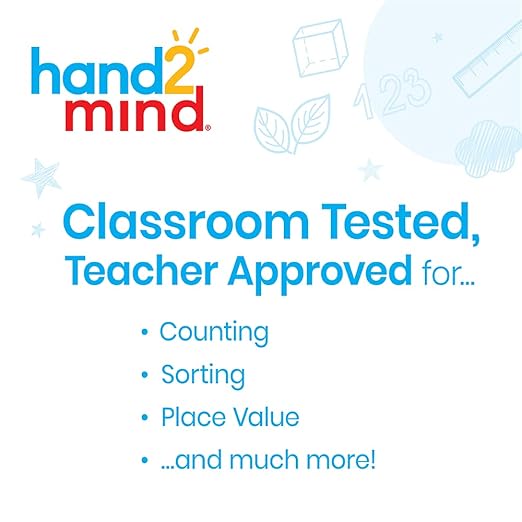 hand2mind Take Home Math Manipulatives Kit for Kids Grade K-2, with Snap Cubes, Base Ten Blocks, Cuisenaire Rods, Pattern Blocks, Color Tiles and Learning Clock, Homeschool Supplies (292 Pieces)