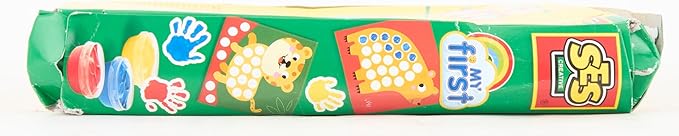SES Creative: My First Fingerprint Paint Art - Craft Set, 10 Animal Coloring Sheets, Yellow-Red-Blue Non-Toxic Paint, Toy, Baby-Toddler-Kids Ages 1+