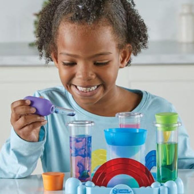 Learning Resources Rainbow Reactions, 14 Pieces, Ages 4+, Preschool Science Lab, Science Kits, Science Experiments for Kids, STEM Toys for Kids