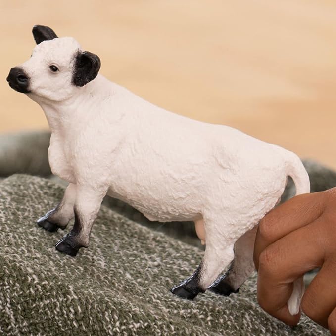 Schleich Farm World Realistic Galloway Cow Figurine - Highly Detailed and Durable Farm Animal Toy, Fun and Educational Play for Boys and Girls, Gift for Kids Ages 3+