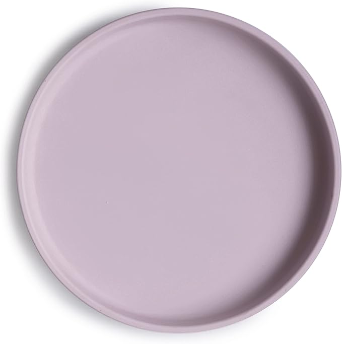 mushie Classic Silicone Suction Plate | BPA-Free Non-Slip Design (Soft Lilac)