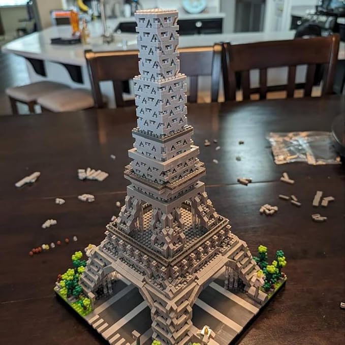 TzFioy France Paris Eiffel Tower Building Blocks Set (3585Pcs) Famous World Architecture Educational Toys Micro Bricks for Kids Adults