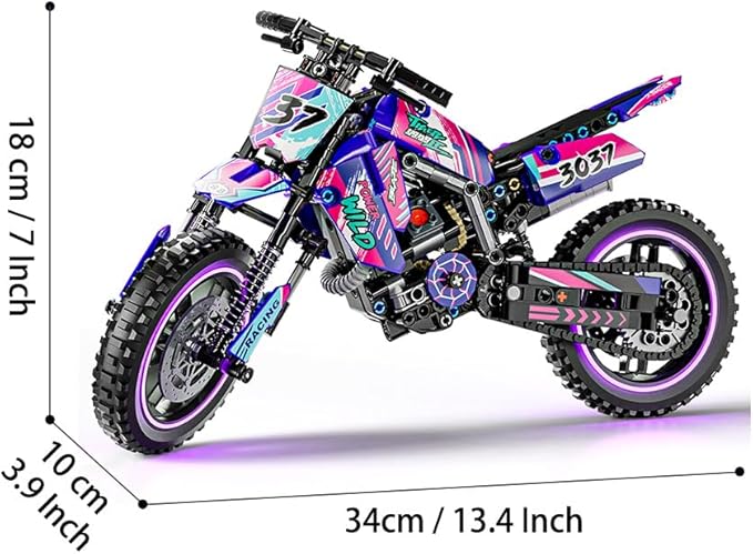 Mesiondy Motorcycle Building Block Set - 476 PCS Collectible Motorcycle Display Model,Motorbike Toy Collection Brick Kit for Adults Kids Boys Ages 6 7 8 9 10 11 12+ Years Old ﻿